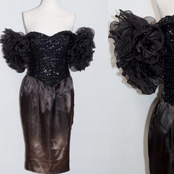 HW Collections Black & Brown Ombre Gown (5/6) - Picture 14 of 16